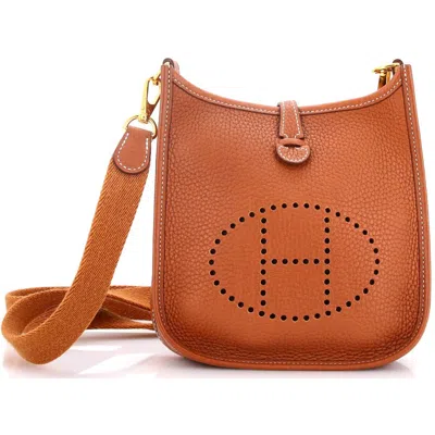 Pre-owned Hermes  Hermes Evelyne Bag Gen Iii Clemence Tpm In Brown