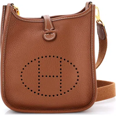 Pre-owned Hermes  Hermes Evelyne Bag Gen Iii Clemence Tpm In Brown