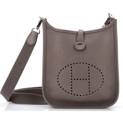 Pre-owned Hermes  Hermes Evelyne Bag Gen Iii Clemence Tpm In Gray