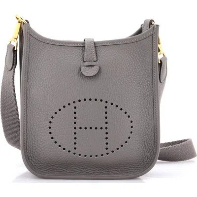 Pre-owned Hermes  Hermes Evelyne Bag Gen Iii Clemence Tpm In Gray