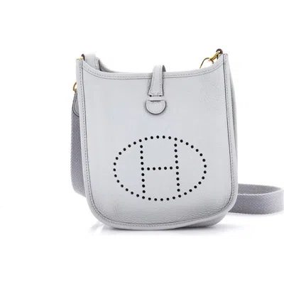 Pre-owned Hermes  Hermes Evelyne Bag Gen Iii Clemence Tpm In Gray