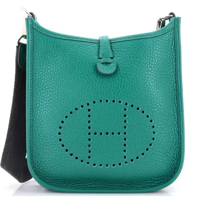 Pre-owned Hermes  Hermes Evelyne Bag Gen Iii Clemence Tpm In Green