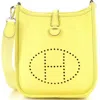 Pre-owned Hermes  Hermes Evelyne Bag Gen Iii Clemence Tpm In Yellow