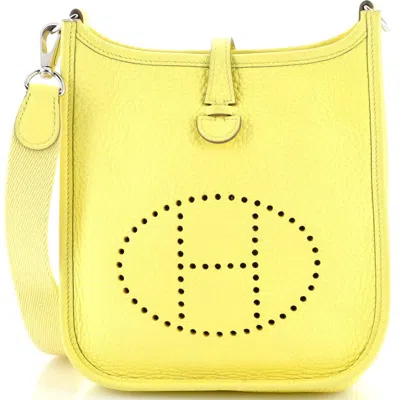 Pre-owned Hermes  Hermes Evelyne Bag Gen Iii Clemence Tpm In Yellow