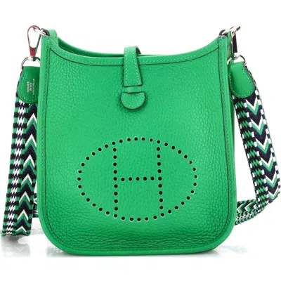 Pre-owned Hermes  Hermes Evelyne Bag Gen Iii Clemence Tpm In Green