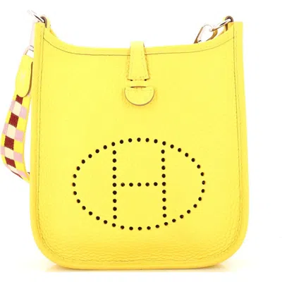Pre-owned Hermes  Hermes Evelyne Bag Gen Iii Clemence Tpm In Yellow