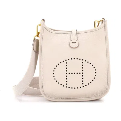 Pre-owned Hermes  Hermes Evelyne Bag Gen Iii Clemence Tpm In Neutral