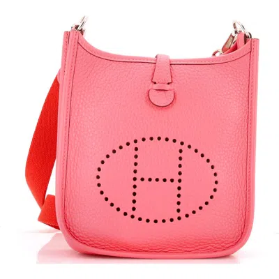Pre-owned Hermes  Hermes Evelyne Bag Gen Iii Clemence Tpm In Pink