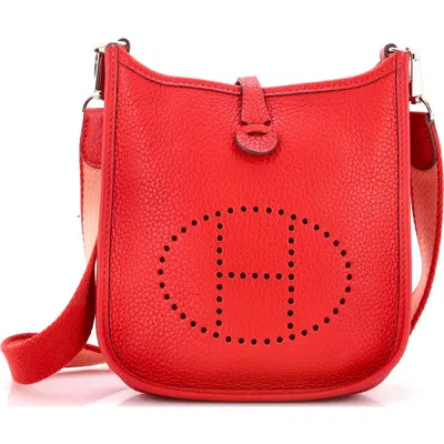 Pre-owned Hermes  Hermes Evelyne Bag Gen Iii Clemence Tpm In Red