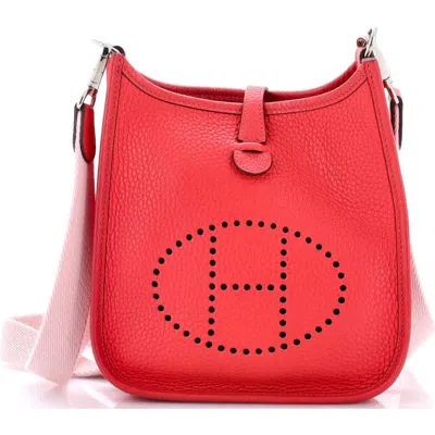 Pre-owned Hermes  Hermes Evelyne Bag Gen Iii Clemence Tpm In Red