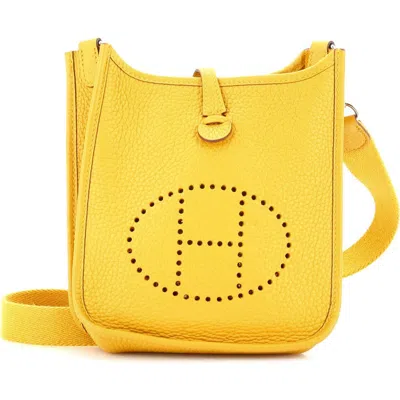 Pre-owned Hermes  Hermes Evelyne Bag Gen Iii Clemence Tpm In Yellow