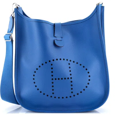 Pre-owned Hermes  Hermes Evelyne Bag Gen Iii Epsom Gm In Blue