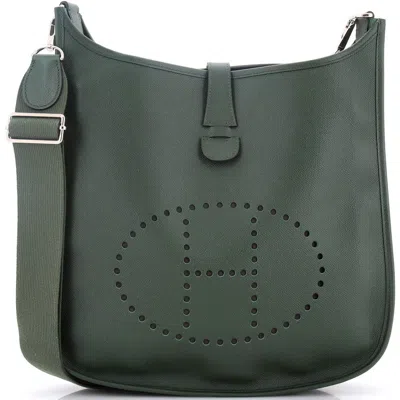 Pre-owned Hermes  Hermes Evelyne Bag Gen Iii Epsom Gm In Green