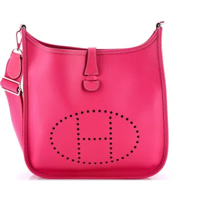 Pre-owned Hermes  Hermes Evelyne Bag Gen Iii Epsom Pm In Pink
