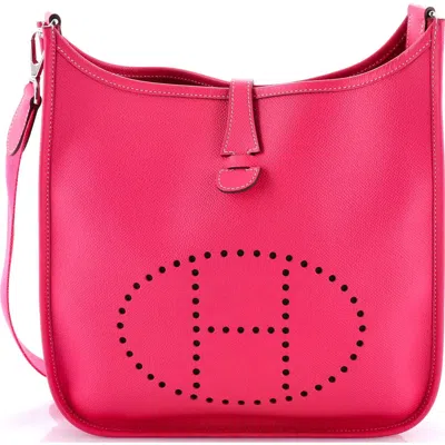 Pre-owned Hermes  Hermes Evelyne Bag Gen Iii Epsom Pm In Pink