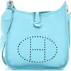 Pre-owned Hermes  Hermes Evelyne Bag Gen Iii Epsom Pm In Blue