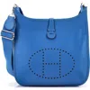 Pre-owned Hermes  Hermes Evelyne Bag Gen Iii Epsom Pm In Blue