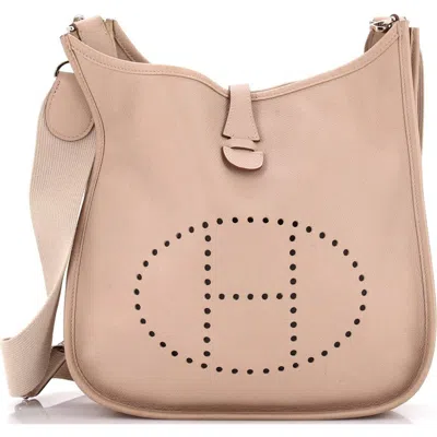 Pre-owned Hermes  Hermes Evelyne Bag Gen Iii Epsom Pm In Brown