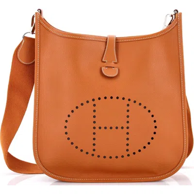 Pre-owned Hermes  Hermes Evelyne Bag Gen Iii Epsom Pm In Orange