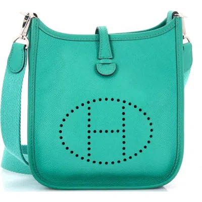 Pre-owned Hermes  Hermes Evelyne Bag Gen Iii Epsom Tpm In Green