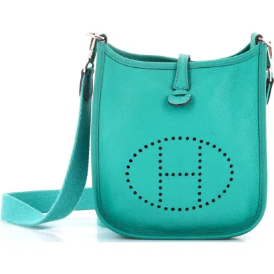 Pre-owned Hermes  Hermes Evelyne Bag Gen Iii Epsom Tpm In Blue