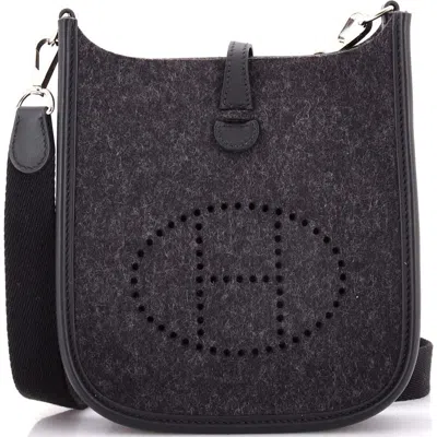 Pre-owned Hermes  Hermes Evelyne Bag Gen Iii Felt Tpm In Purple