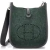 Pre-owned Hermes  Hermes Evelyne Bag Gen Iii Felt Tpm In Green