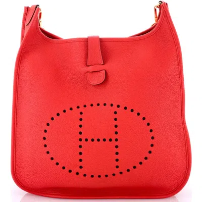 Pre-owned Hermes  Hermes Evelyne Bag Gen Iii Maurice Pm In Orange