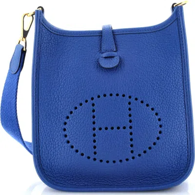 Pre-owned Hermes  Hermes Evelyne Bag Gen Iii Maurice Tpm In Blue