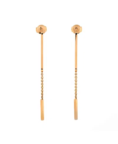 Pre-owned Hermes  Hermes Ever Chaine D'ancre Dangling Earrings 18k Rose Gold