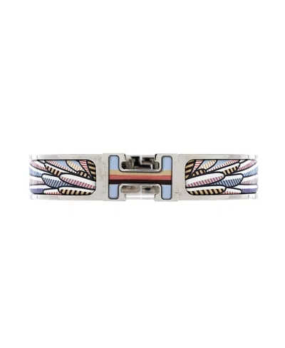 Pre-owned Pre-owned Hermes  Hermes Extra Narrow Clic H Bracelet Printed Enamel
