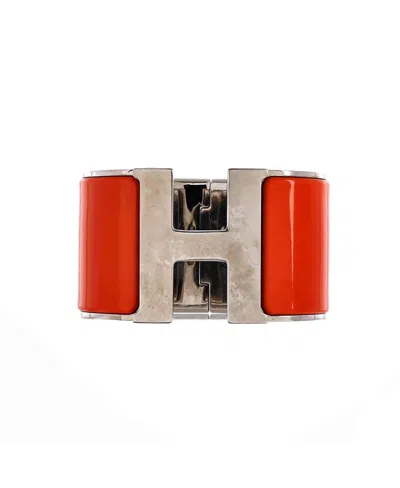 Pre-owned Pre-owned Hermes  Hermes Extra Wide Clic H Bracelet Enamel