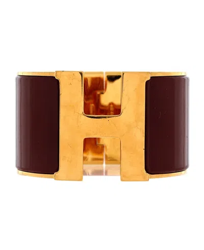 Pre-owned Pre-owned Hermes  Hermes Extra Wide Clic H Bracelet Enamel