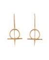 PRE-OWNED HERMES PRE-OWNED HERMES FILET D'OR HOOP EARRINGS 18K ROSE GOLD