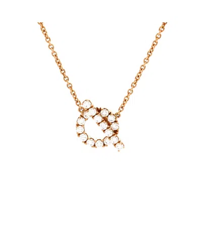 Pre-owned Pre-owned Hermes  Hermes Finesse Pendant Necklace 18k Rose Gold And Diamonds