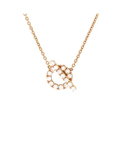 Pre-owned Pre-owned Hermes  Hermes Finesse Pendant Necklace 18k Rose Gold And Diamonds