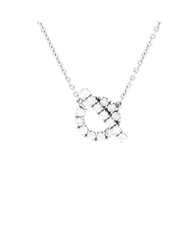 Pre-owned Pre-owned Hermes  Hermes Finesse Pendant Necklace 18k White Gold And Diamonds