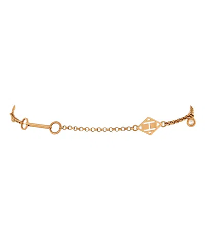 Pre-owned Pre-owned Hermes  Hermes Gambade Bracelet 18k Rose Gold With 2 Diamonds