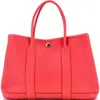 Pre-owned Hermes  Hermes Garden Party Tote Leather 30 In Red