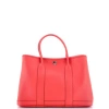 Pre-owned Hermes  Hermes Garden Party Tote Leather 30 In Red