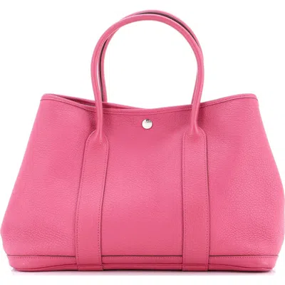 Pre-owned Hermes  Hermes Garden Party Tote Leather 36 In Pink