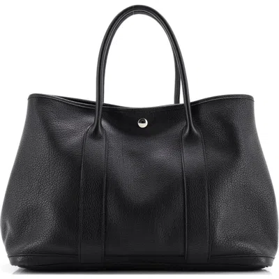 Pre-owned Hermes  Hermes Garden Party Tote Leather 36 In Black