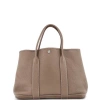 Pre-owned Hermes  Hermes Garden Party Tote Leather 36 In Brown