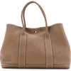 Pre-owned Hermes  Hermes Garden Party Tote Leather 36 In Gray