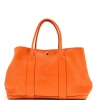 Pre-owned Hermes  Hermes Garden Party Tote Leather 36 In Orange