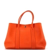 Pre-owned Hermes  Hermes Garden Party Tote Leather 36 In Orange