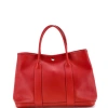Pre-owned Hermes  Hermes Garden Party Tote Leather 36 In Red