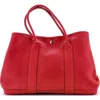 Pre-owned Hermes  Hermes Garden Party Tote Leather 36 In Red