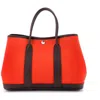 Pre-owned Hermes  Hermes Garden Party Tote Toile And Leather 30 In Red
