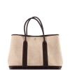 Pre-owned Hermes  Hermes Garden Party Tote Toile And Leather 36